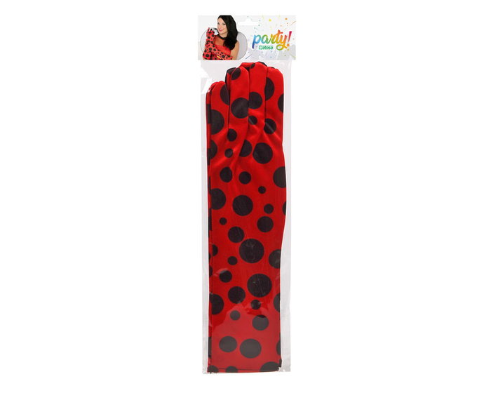 Guantes Mariquita Insecto Animales Divertidos Rojo Polyester Disfraz Accesorio Adulto