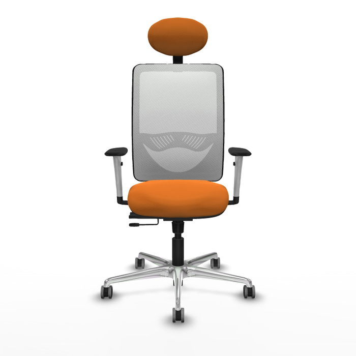 PIQUERAS Y CRESPO Silla de oficina Zulema con mecanismo Sincro/Traslack, naranja y blanco PIQUERAS Y CRESPO Silla de oficina Zulema con mecanismo Sincro/Traslack, naranja y blanco