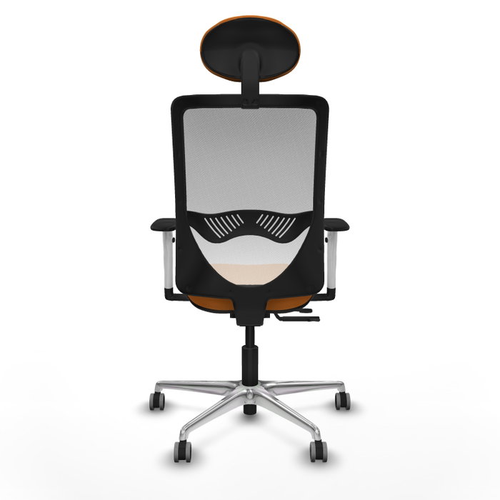PIQUERAS Y CRESPO Silla de oficina Zulema con mecanismo Sincro/Traslack, naranja y blanco PIQUERAS Y CRESPO Silla de oficina Zulema con mecanismo Sincro/Traslack, naranja y blanco