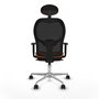 PIQUERAS Y CRESPO Silla de oficina Jorquera Naranja y Negro