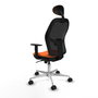 PIQUERAS Y CRESPO Silla de oficina Jorquera Naranja y Negro