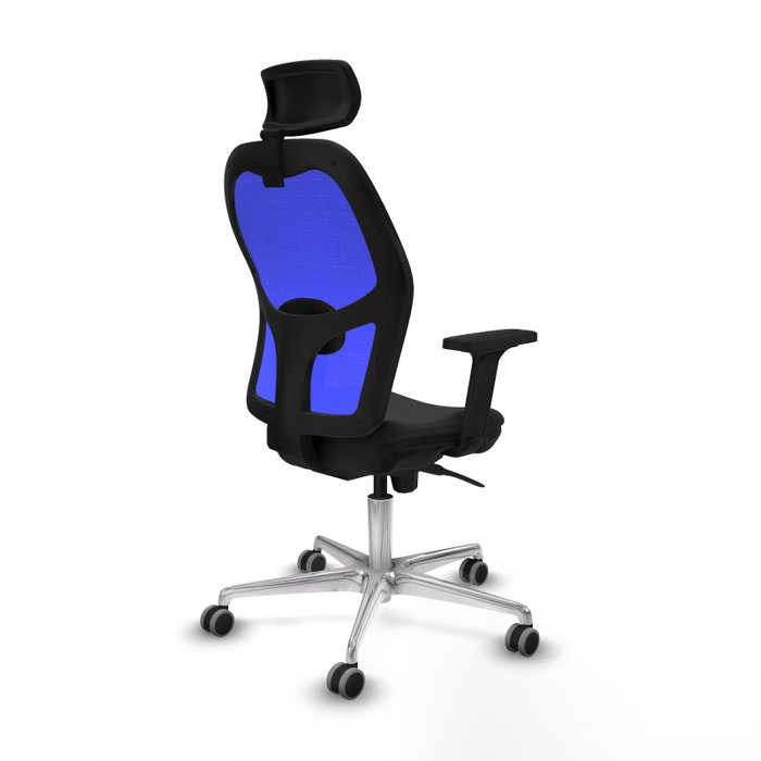 PIQUERAS Y CRESPO Silla de oficina Jorquera con mecanismo Sincro, Azul y Negro