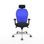 PIQUERAS Y CRESPO Silla de oficina Jorquera con mecanismo Sincro, Azul y Negro