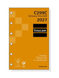 Finocam Recambio de Agenda Anual 2027 Catalán Classic 73x114 mm