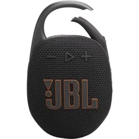 JBL JBLCLIP5BLK Altavoz Bluetooth Clip 5 con Sonido JBL Pro, 7W, Mosquetón Integrado, IP67, Hasta 12h Reproducción