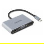 DICOTA D32064 Estación de Acoplamiento USB-C Portátil 5 en 1 con HDMI 4K, DP, VGA, PD 100W, USB-C, Plata