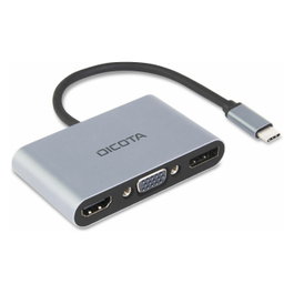 DICOTA 5-in-1 Docking Station USB-C Portable 4K HDMI/DP PD Plata