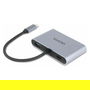 DICOTA D32064 Estación de Acoplamiento USB-C Portátil 5 en 1 con HDMI 4K, DP, VGA, PD 100W, USB-C, Plata