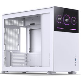 Jonsbo D31 Screen Micro-ATX Gehäuse, Tempered Glass - blanco