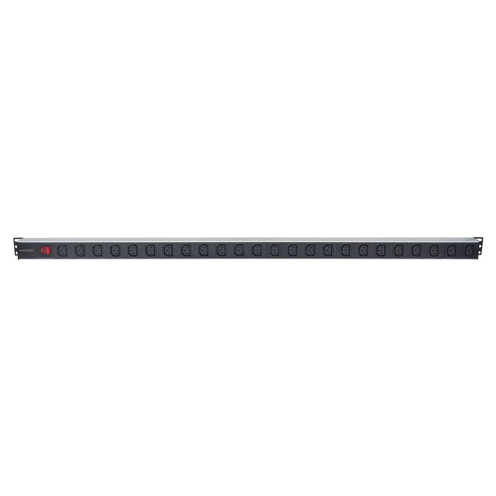 Intellinet PDU de Rack 19" 1U, 8 Tomas C13, IEC320 C14, Cable 2m Desmontable, 16A, 110-250V, Negro/Plata, con Soportes