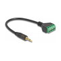 DeLOCK Cable adaptador de clavija estéreo de 3,5 mm 4 Pin a bloque de terminales 20 cm