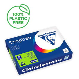 Papel De Color A4 Clairefontaine Trophee 80G 500H Fluo Verde