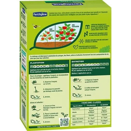 Fertiligene FCOSAN12 Fertilizante Cuerno y Sangre 1,2 kg - Acción Rápida y Duradera - Nutre hasta 3 meses