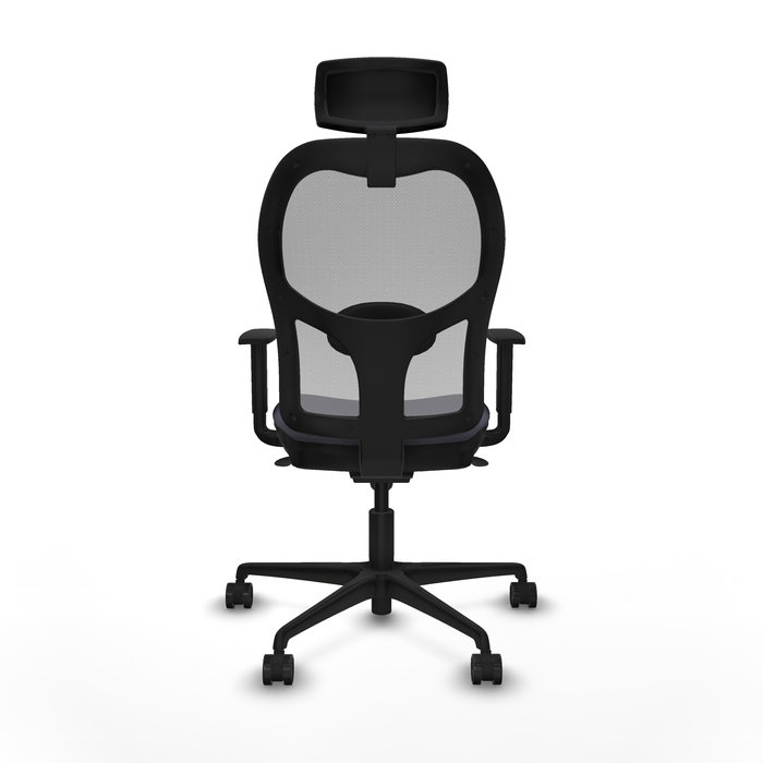 Silla de oficina Jorquera con mecanismo Sincro tapizada con Tela color Gris oscuro y malla color Gris. Equipada con lumbar 1D, Brazos 1D, Cabecero 2D y Ruedas 65mm nailon Silla de oficina Jorquera con mecanismo Sincro tapizada con Tela color Gris oscuro y malla color Gris. Equipada con lumbar 1D, Brazos 1D, Cabecero 2D y Ruedas 65mm nailon