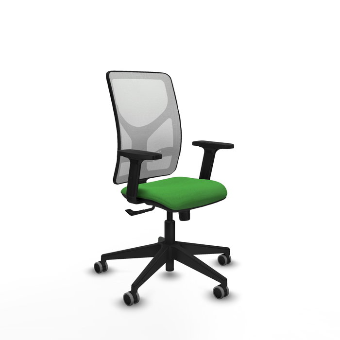 PIQUERAS Y CRESPO Silla de oficina Motilla con mecanismo Sincro, Tela Verde y Malla Blanca PIQUERAS Y CRESPO Silla de oficina Motilla con mecanismo Sincro, Tela Verde y Malla Blanca
