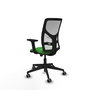 PIQUERAS Y CRESPO Silla de oficina Motilla con mecanismo Sincro, Tela Verde y Malla Blanca
