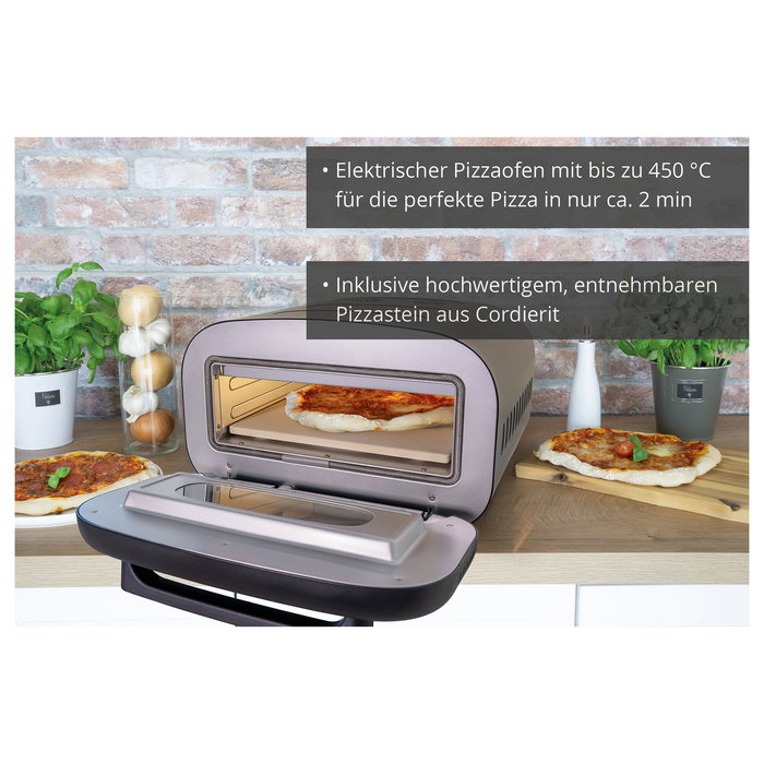 UNOLD 68805 - Don Alfredo, Pizza Horno Eléctrico, Para Cocinar Pizza Casera