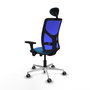 PIQUERAS Y CRESPO Silla de oficina Motilla con mecanismo Sincro/Traslack Azul