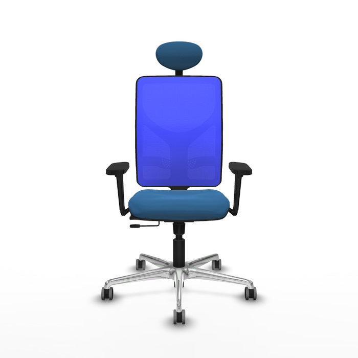 PIQUERAS Y CRESPO Silla de oficina Motilla con mecanismo Sincro/Traslack Azul