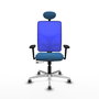 PIQUERAS Y CRESPO Silla de oficina Motilla con mecanismo Sincro/Traslack Azul
