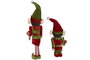 DKD Home Decor Figura Navidad Tradicional Elfo Rojo Verde 9 x 64 x 16 cm (4 Unidades)