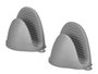 Kinvara Set 2 Manopla Silicona Cocina Horno Alta Temperatura Resistente Calor 12x13x7 cm Blanco Gris (Set de 24)