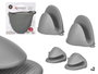 Kinvara Set 2 Manopla Silicona Cocina Horno Alta Temperatura Resistente Calor 12x13x7 cm Blanco Gris (Set de 24)