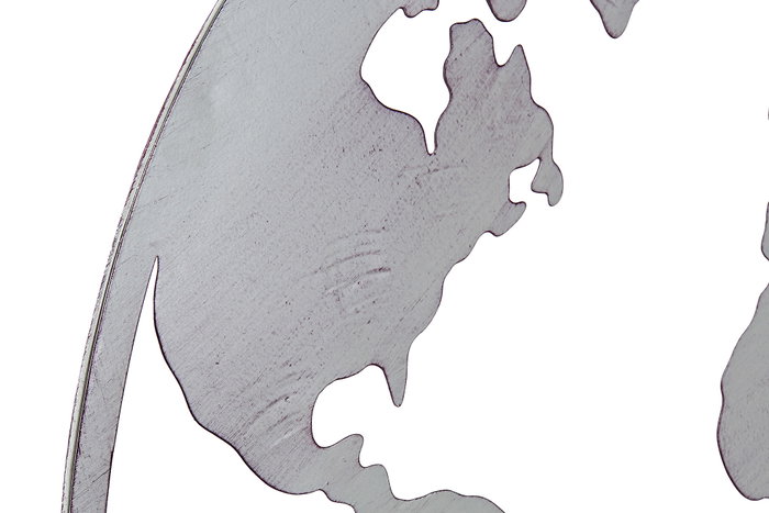 DKD Home Decor Decoración de Pared Metal Mapa Mundi 60x60 cm