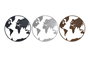 DKD Home Decor Decoración de Pared Metal Mapa Mundi 60x60 cm