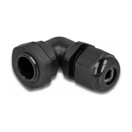 DeLOCK Prensaestopas en ángulo de 90° PG9 negro