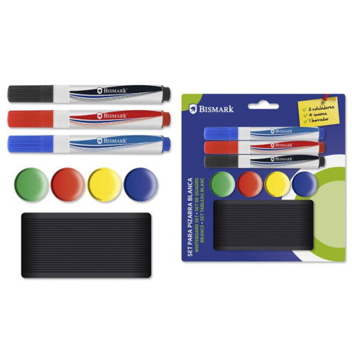 Bismark Rotulador Digital para Pizarra con Imanes y Borrador, Set 8 Piezas, Colores Surtidos, Referencia 329311 Bismark Rotulador Digital para Pizarra con Imanes y Borrador, Set 8 Piezas, Colores Surtidos, Referencia 329311