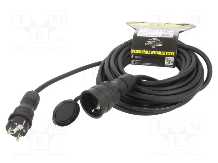 KEL Prolongador de alimentación H05RR-F 3G2,5mm2 10m negro