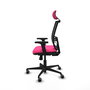PIQUERAS Y CRESPO Silla de oficina Yunquera Rosa y Negro con Mecanismo Sincro
