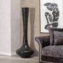 Jarrón Negro Fibra de Vidrio Decoración 54 X 54 X 154 cm