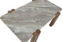 DKD Home Decor Mesa Centro Moderno Toronto Marble Marrón Gris 73.5 x 38 x 120 cm Desmontable