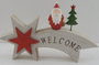 DKD Home Decor Estrella Fugaz Blanco Decoración de Madera 26x3x16 cm