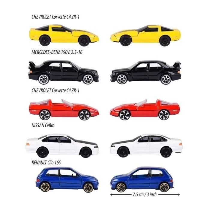 Majorette Caja de 5 coches de rueda libre Youngster SMOB212052021 Años 90