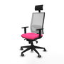 PIQUERAS Y CRESPO Silla de oficina Horna Rosa y Blanco