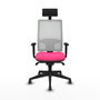 PIQUERAS Y CRESPO Silla de oficina Horna Rosa y Blanco