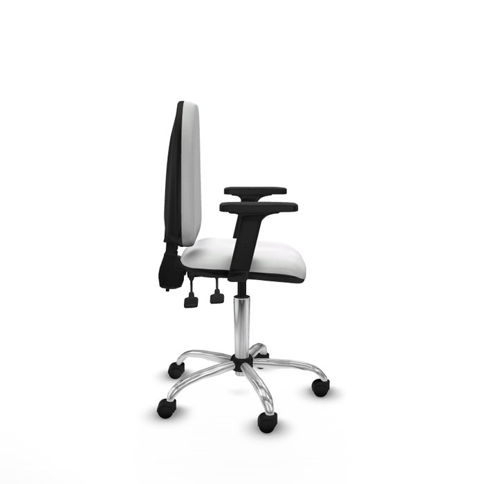 PIQUERAS Y CRESPO Silla de oficina Aýna blanca con brazos 2D