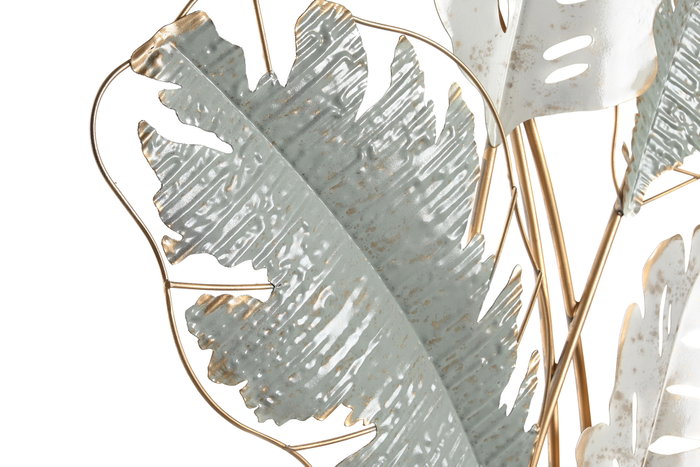 DKD Home Decor Decoración de Pared de Metal con Diseño de Hojas, 57x5,7x103 cm DKD Home Decor Decoración de Pared de Metal con Diseño de Hojas, 57x5,7x103 cm