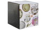 DKD Home Decor Vajilla Set 18 Piezas Porcelana Hojas Azul y Verde