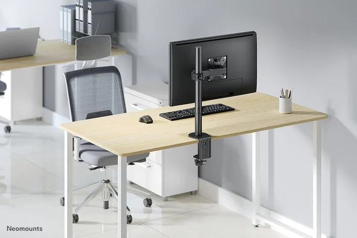 Neomounts FPMA-D540BLACK Soporte de Monitor para Escritorio, 13-32 pulgadas, VESA 75x75/100x100mm, Ajuste en Altura, Inclinación, Giro 180°, Rotación 360°, Gestión de Cables, Negro