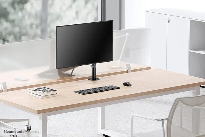 Neomounts FPMA-D540BLACK Soporte de Monitor para Escritorio, 13-32 pulgadas, VESA 75x75/100x100mm, Ajuste en Altura, Inclinación, Giro 180°, Rotación 360°, Gestión de Cables, Negro