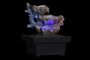 DKD Home Decor Fuente Oriental Azul Gris Resina LED 13 x 18 x 13 cm (4 Unidades)