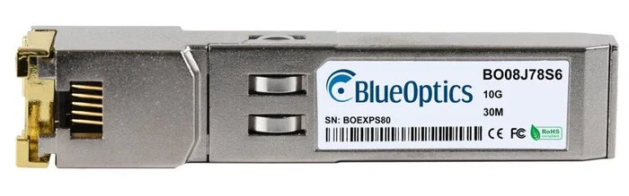 Fortinet Módulo transceptor SFP+ 10GBase-T RJ45 80m Cat6a -5°C a 85°C