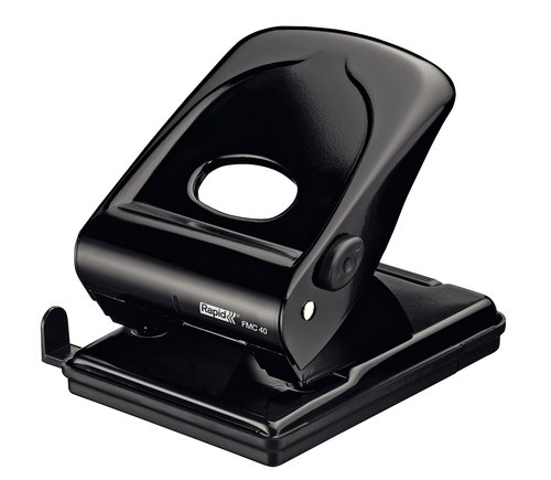 Rapid FMC40 Taladro de 2 punzones metálico negro Rapid FMC40 Taladro de 2 punzones metálico negro