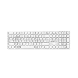 Nilox Teclado Pro Wireless Silver Blanco QWERTY Español