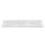 Nilox Pro Wireless Silver - Teclado Inalámbrico Español USB + Bluetooth QWERTY 100% con Teclado Numérico Blanco para Hogar y Oficina