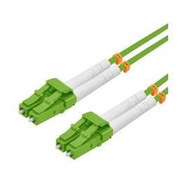 Helos Cable de fibra óptica OM5 Duplex LC/LC 1,0 m verde claro